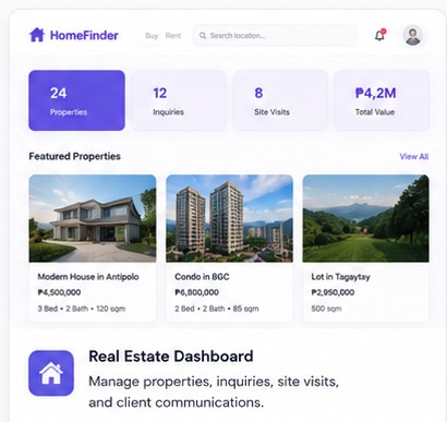 Real estate web app sample